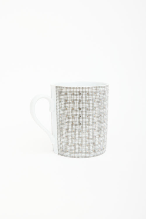 Hermès Platinum Mosaique Au 24 Printed Mug