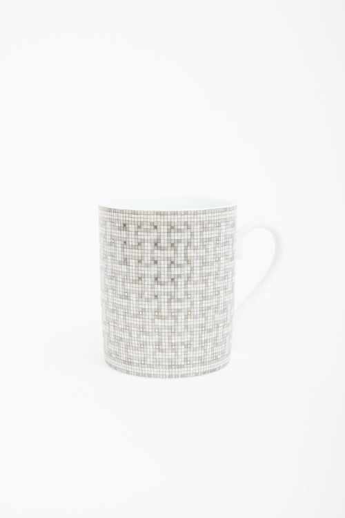 Hermès Platinum Mosaique Au 24 Printed Mug