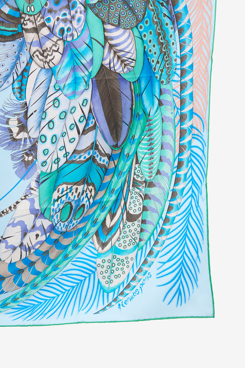 Hermès 2020 Silk Plumes En Fete 90 Scarf