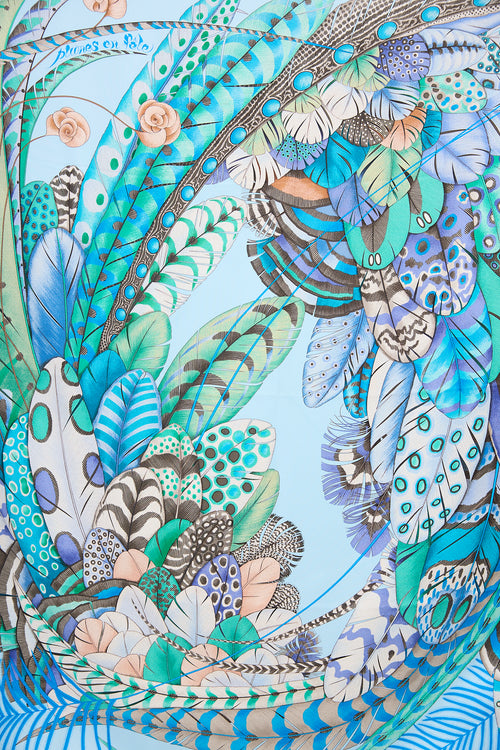 Hermès 2020 Silk Plumes En Fete 90 Scarf