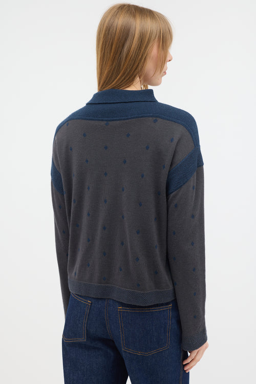 Hermès Printed Mock Neck Sweater