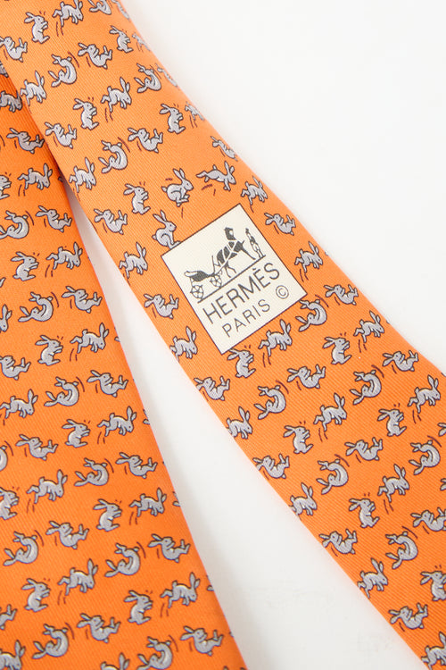 Hermès Silk Printed Tie