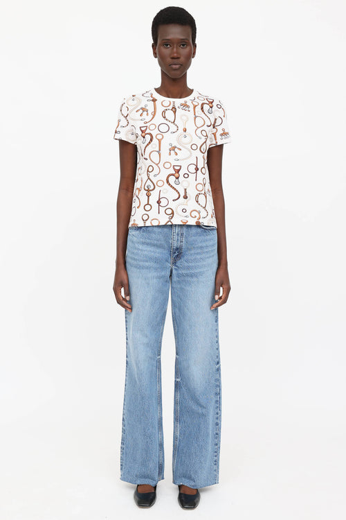 Hermès Printed Crewneck T-Shirt
