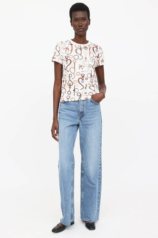Hermès Printed Crewneck T-Shirt