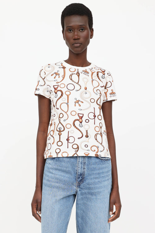 Hermès Printed Crewneck T-Shirt