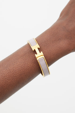 Hermès Purple & Gold Clic H Bracelet