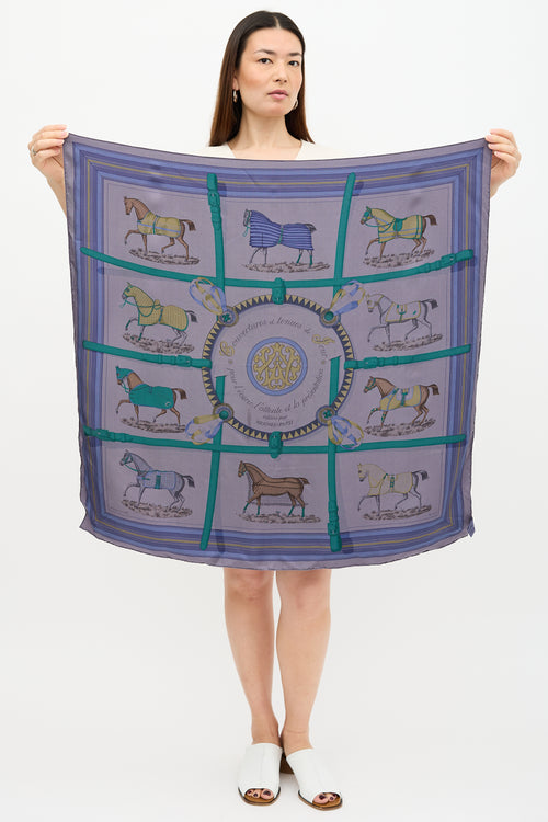 Hermès Silk Couvertures Et Tenues De Jour 90 Scarf