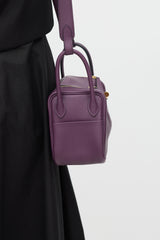 Hermès 2022 Cassis & Bleu Royal Swift Leather Mini Lindy Bag