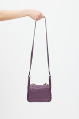 Hermès 2022 Cassis & Bleu Royal Swift Leather Mini Lindy Bag
