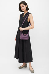 Hermès 2022 Cassis & Bleu Royal Swift Leather Mini Lindy Bag