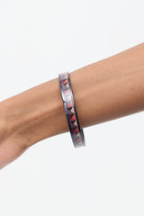 Hermès Purple & Multi Enamel Clous en Trompe L'Oeil Bangle Bracelet