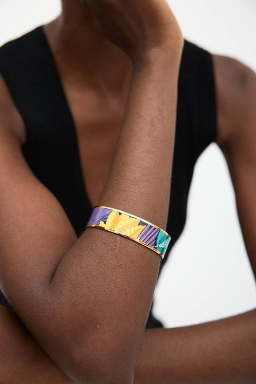 Hermès Enamel Les Perroquets Bangle
