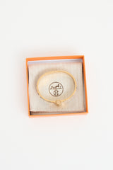 Hermès Gold & Multicolour Charniere Couvertures Enamel Bracelet
