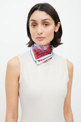 Hermès Blue & Red Jungle Love Rainbow 45 Scarf