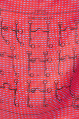 Hermès Red & Blue Silk Mors de Selle Print 40 Scarf