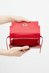 Hermès 2016 Rouge Casaque Epsom & Gold Kelly Wallet