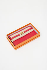 Hermès 2016 Rouge Casaque Epsom & Gold Kelly Wallet
