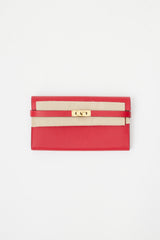 Hermès 2016 Rouge Casaque Epsom & Gold Kelly Wallet