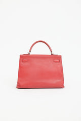 Hermès 2007 Rouge Garance Chévre Kelly 32 Bag