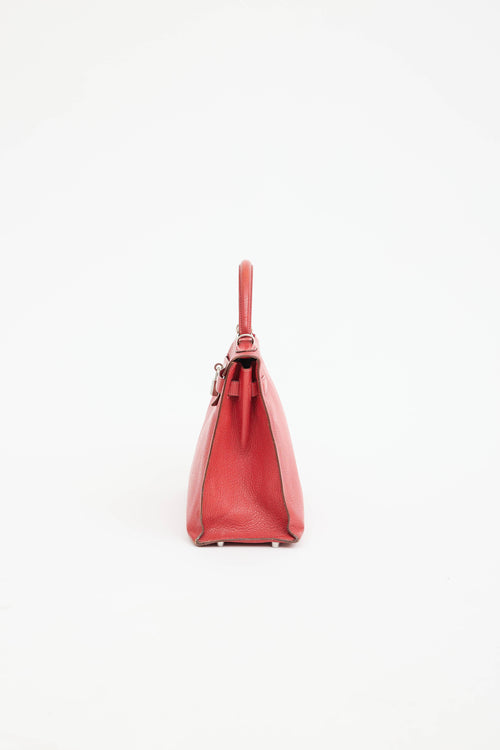 Hermès 2007 Rouge Garance Chévre Kelly 32 Bag