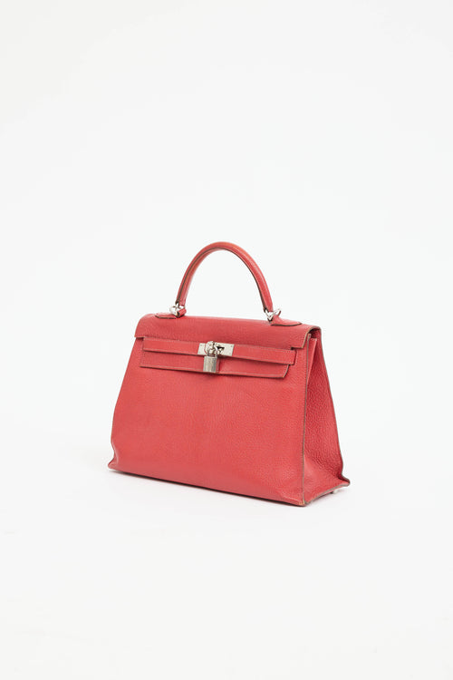Hermès 2007 Rouge Garance Chévre Kelly 32 Bag