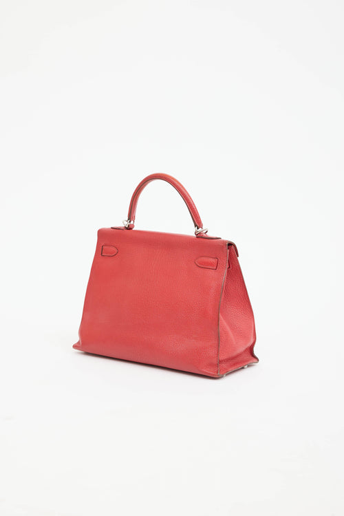 Hermès 2007 Rouge Garance Chévre Kelly 32 Bag