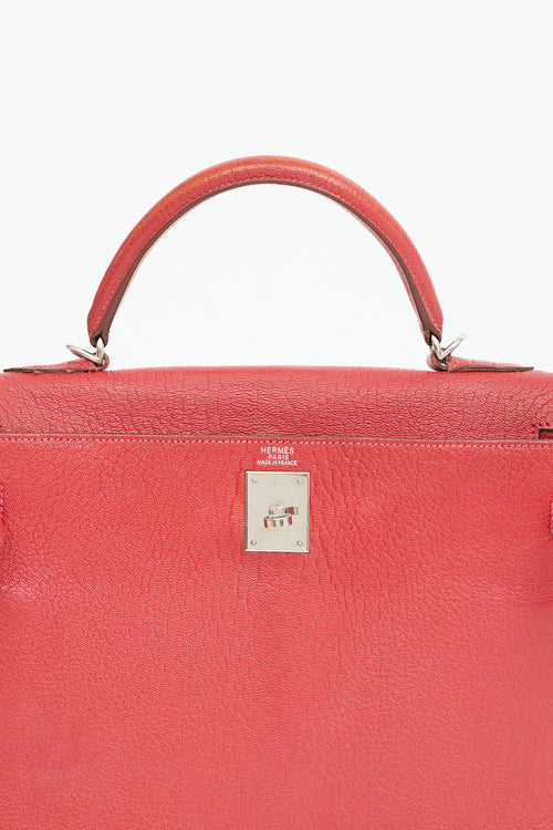 Hermès 2007 Rouge Garance Chévre Kelly 32 Bag