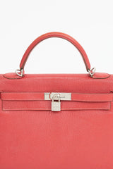 Hermès 2007 Rouge Garance Chévre Kelly 32 Bag