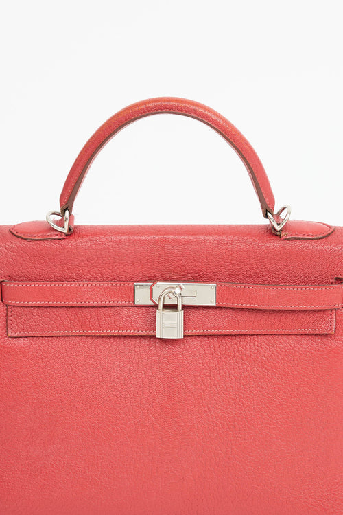 Hermès 2007 Rouge Garance Chévre Kelly 32 Bag