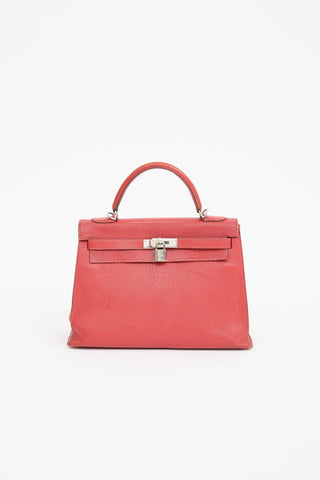 Hermès 2007 Rouge Garance Chévre Kelly 32 Bag