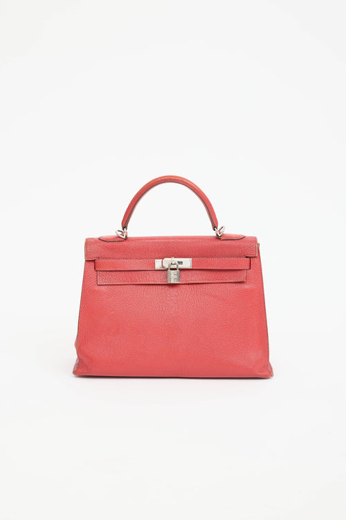Hermès 2007 Rouge Garance Chévre Kelly 32 Bag
