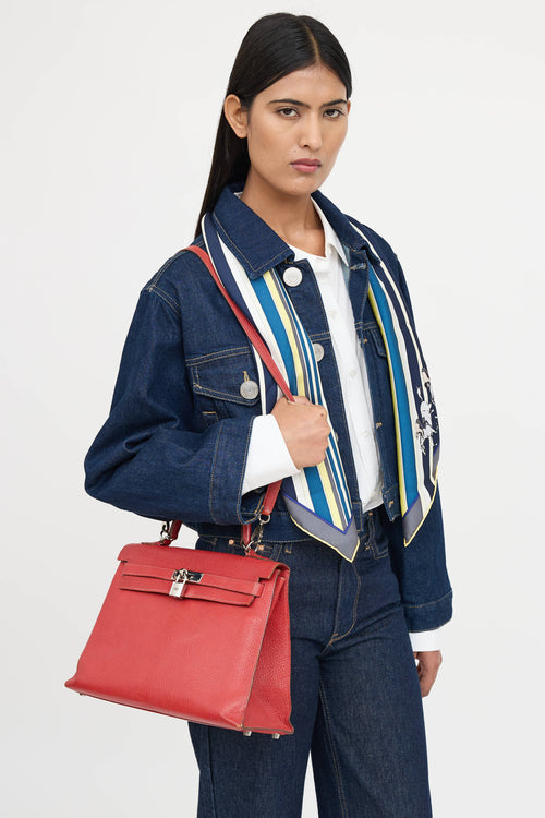 Hermès 2007 Rouge Garance Chévre Kelly 32 Bag