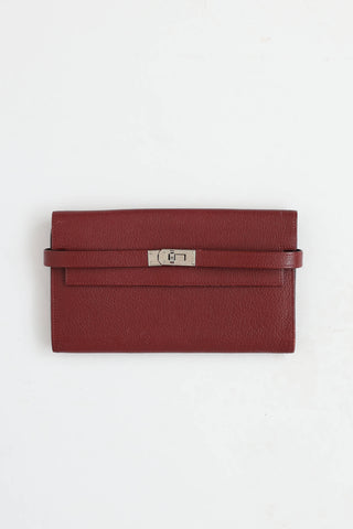 Hermès 2023 Chevre Mysore Kelly Wallet