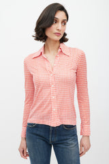 Hermès Red & White Monogram Shirt