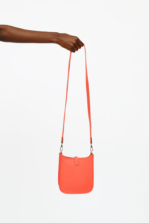 Hermès 2023 Evelyne Clemence Mini Rose Texas TPM Bag