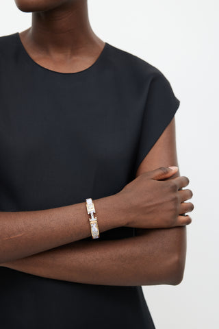 Hermès Rose Gold Clic H Animaux Camoufles Bracelet