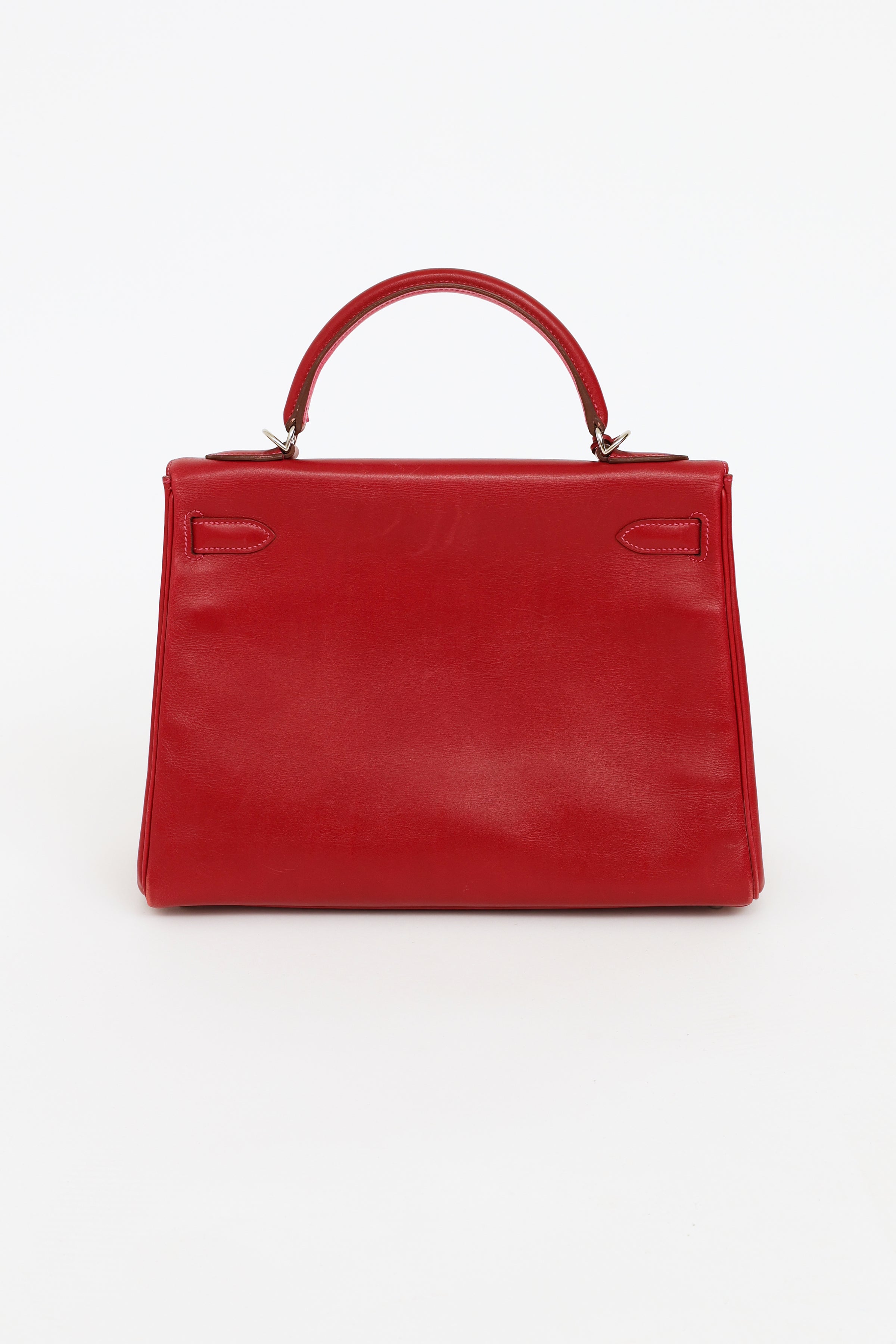 Hermes Rose Tyrien Tadelakt Leather Clutch Bag