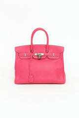 Hermes Rose Tyrian Birking 35 Bag
