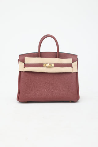 Hermès 2025 Rouge H Togo Birkin 25 Bag
