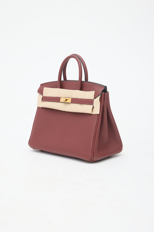 Hermès 2025 Rouge H Togo Birkin 25 Bag