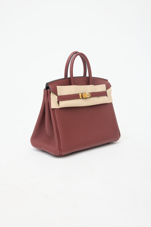 Hermès 2025 Rouge H Togo Birkin 25 Bag