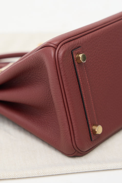 Hermès 2025 Rouge H Togo Birkin 25 Bag