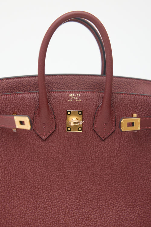 Hermès 2025 Rouge H Togo Birkin 25 Bag