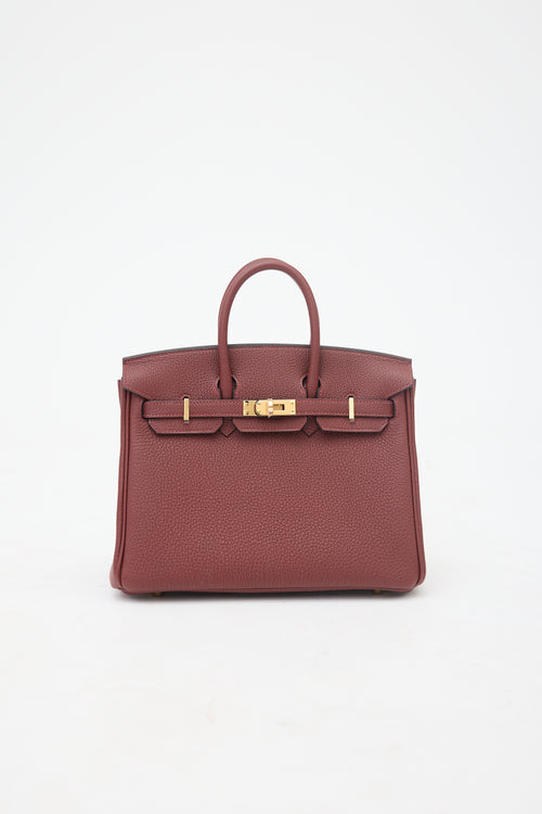 Hermès 2025 Rouge H Togo Birkin 25 Bag