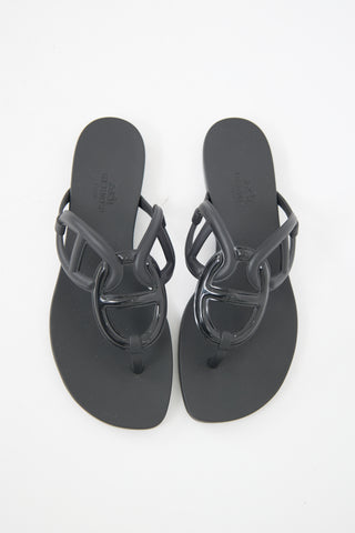Hermès Rubber Egerie Sandal