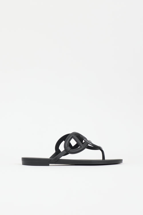 Hermès Rubber Egerie Sandal