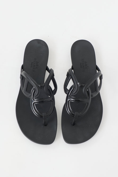 Hermès Rubber Egerie Sandal