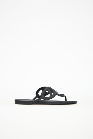 Hermès Rubber Egerie Sandal
