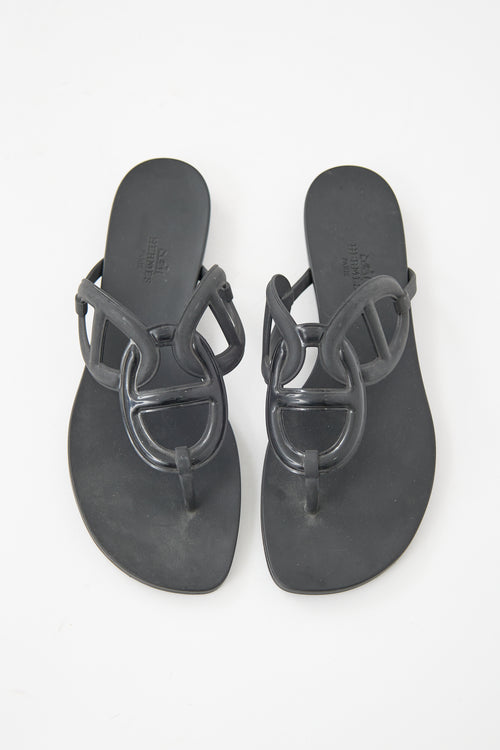 Hermès Rubber Egerie Sandal