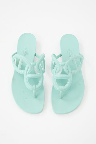 Hermès Rubber Egerie Sandal